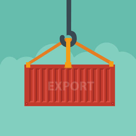 Containers export,shippingのイラスト素材