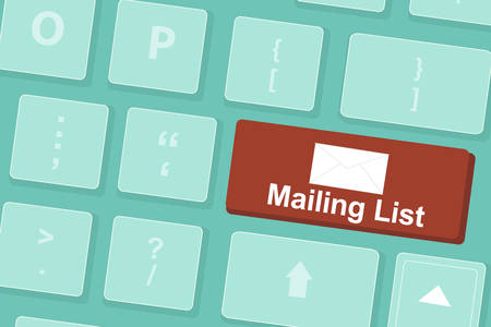 Mailing list words and symbol on  Keyboard 