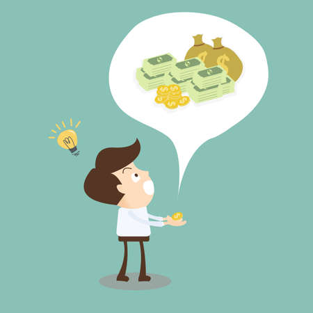 Business man Conceptual image of ROIのイラスト素材