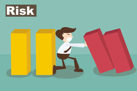 Risk concept , Money trap with business manのイラスト素材