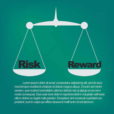 Weighing the risks and rewards のイラスト素材