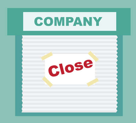 Closed Sign - business that has gone bankruptのイラスト素材