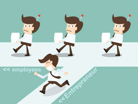 Entrepreneurial decision to choose path to business successのイラスト素材