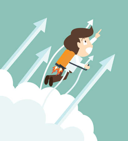 businessman start up conceptのイラスト素材