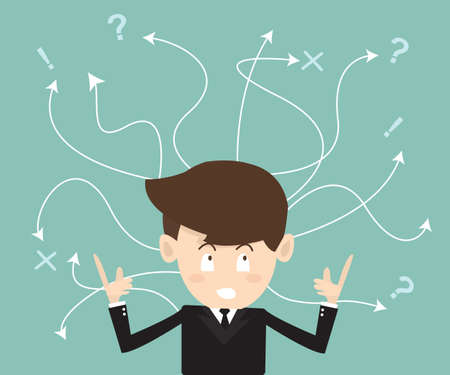 Concept of difficult choices in businessのイラスト素材