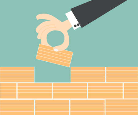 Concept of businessman that builds a new businessのイラスト素材