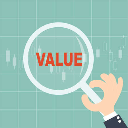 Magnifying glass searching  stock VALUEのイラスト素材