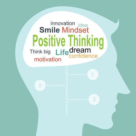 Positive thinking infoのイラスト素材