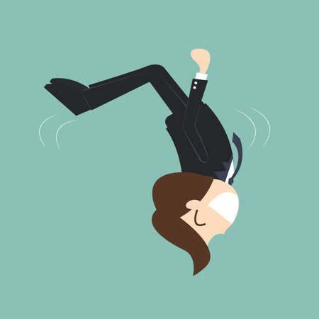 business agility concept - businessman Somersaultのイラスト素材