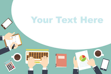 Conference template flat design with space for your textsのイラスト素材