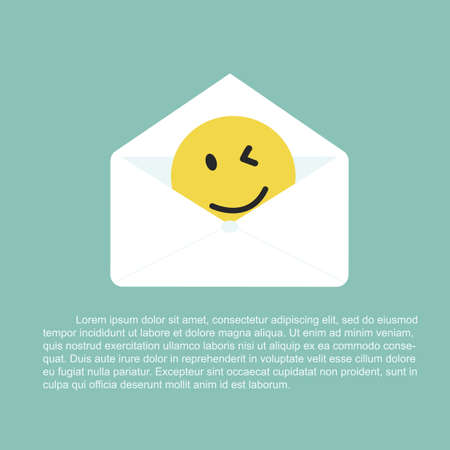 Open letter with smile - giving consolation Conceptのイラスト素材