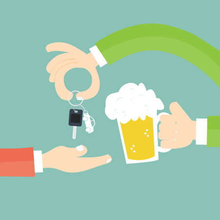 Safe Drinkingof yourself and others - Do not drink when you driveのイラスト素材