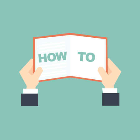 man holding book how to learnのイラスト素材