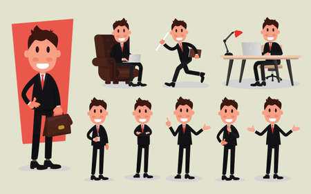 Character set of businessmanのイラスト素材