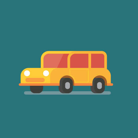 Isolated vector car. Flat design styleのイラスト素材