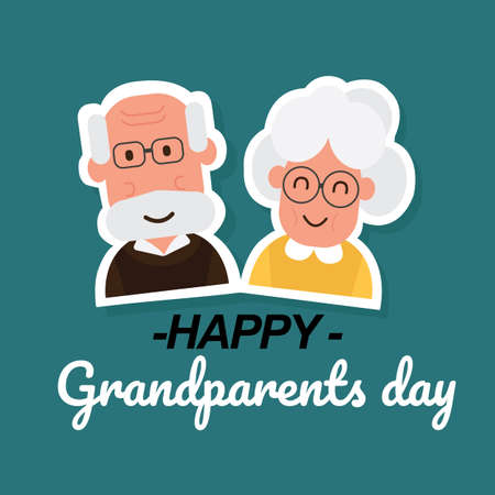 Happy Grandparents dayのイラスト素材