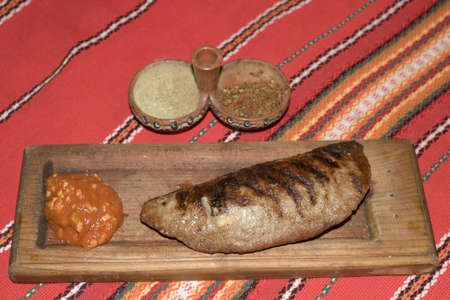 meatball savory spices, salt color coverの写真素材