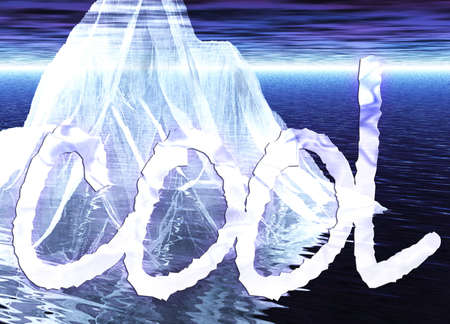 Floating Iceberg Close up with Message Cool