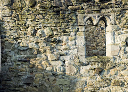 Old Monastary Brick Stone Wall with Window