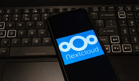 nextcloud logo on mobile phone  , Sydney Australia July 30 2022のeditorial素材