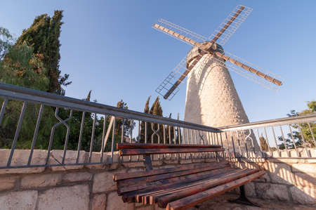 Old Windmill in Yemin Moshe Jurasalem, Israelのeditorial素材