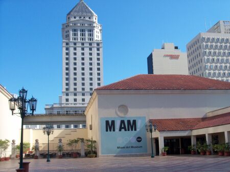 Miami Art Museum Plaza - Miami, FLのeditorial素材