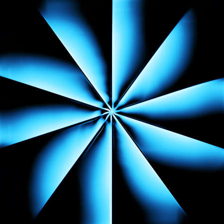 A blue radiator on dark backgroundの写真素材