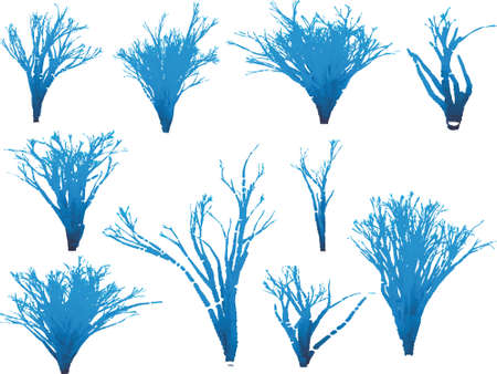 Some blue fantasy treeのイラスト素材