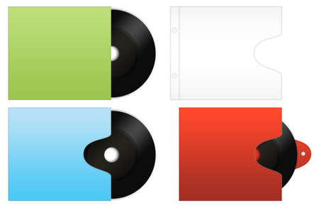 Some colorful vinly with papercoverの写真素材