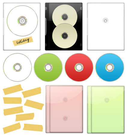 DVD - CD Case Setの写真素材