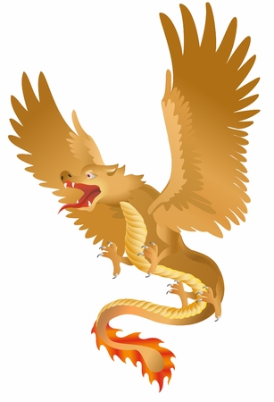 Golden Dragonのイラスト素材