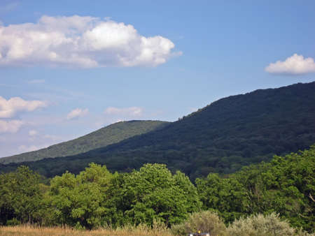 Gently rolling mountains in PA in summer.の写真素材