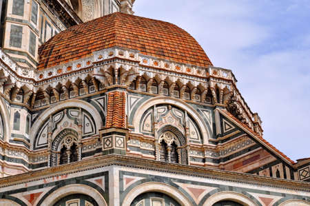 Duomo Cathedral (Cattedrale Santa Maria del Fiore, Cathedral of Saint Mary of the Flowers), Florence, Italyの写真素材