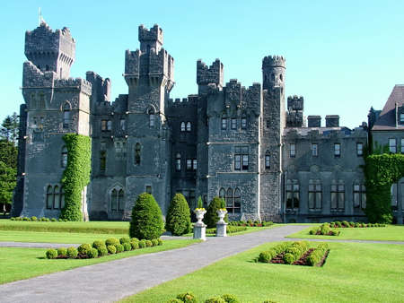 Cong, Ireland - June 3, 2012: Medieval Ashford Castle is a medieval castle on the shores of Lough Corrib in County Mayo in the Republic of Ireland.のeditorial素材