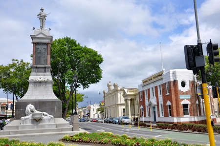Oamaru, New Zealand- December 3, 2016:  The historic Abacus House on Thames Street in Oamaru, North Otago, South Island, New Zealandのeditorial素材
