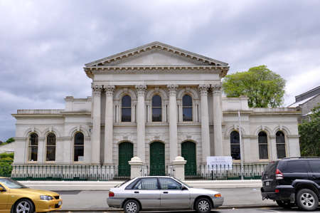 Oamaru, New Zealand, December 2, 2016: The Oamaru courthouse in the small southern coastal town of Oamaru, South Island, New Zealand.のeditorial素材