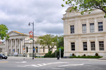 Oamaru, New Zealand, December 2, 2016: The Oamaru courthouse in the small southern coastal town of Oamaru, South Island, New Zealand.のeditorial素材