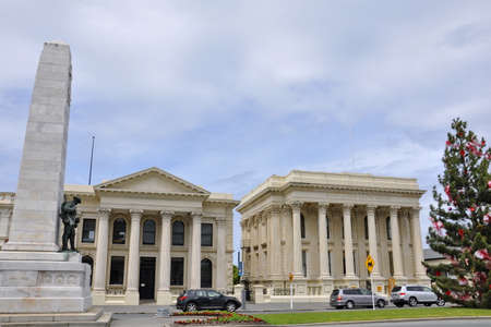 Oamaru, New Zealand- December 3, 2016: The Bank of New South Wales in Oamaru, South Island,  New Zealand.のeditorial素材