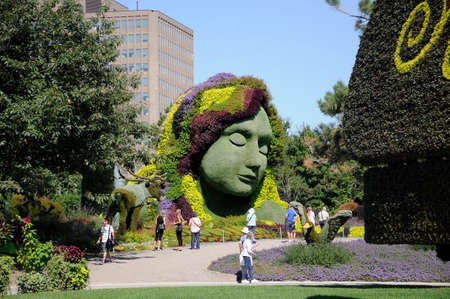 MosaiCulture 2018, Jacques Cartier Park, Gatineau, Quebec, Canada, 09/13/2018, Mother Earth one of the 45 horticultural masterpieces showcased at Jacques-Cartier Park in Gatineau.のeditorial素材