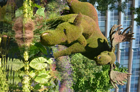 MosaiCulture 2018, Jacques Cartier Park, Gatineau, Quebec, Canada, 09/13/2018, Mother Earth one of the 45 horticultural masterpieces showcased at Jacques-Cartier Park in Gatineau.のeditorial素材