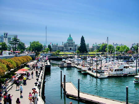 Victoria, BC, Canada - July 10, 2009: British Columbia Parliament Buildingsのeditorial素材
