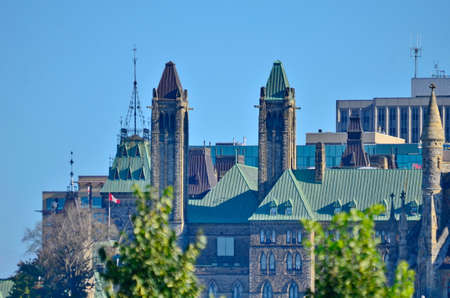 Parliament Hill in Ottawa, Canadaの写真素材