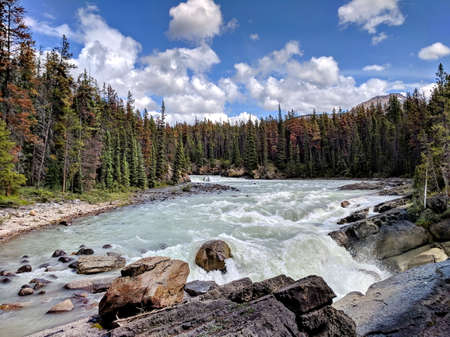 Sunwapta Falls in Jasper National Park, Alberta, Canada