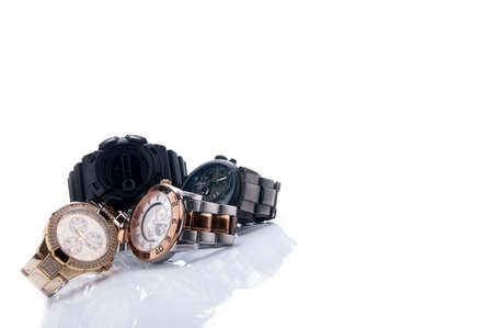 The abandoned watches isolated with white background (Don't waste your time)の写真素材