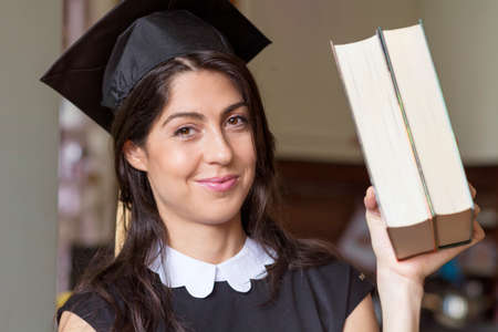 beautiful young woman  college graduationの写真素材