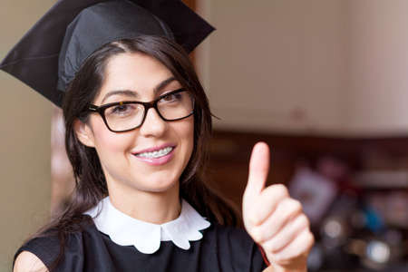 beautiful young woman  college graduationの写真素材