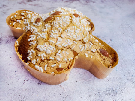 Homemade oatmeal cookies in a wooden bowl on a white backgroundの写真素材