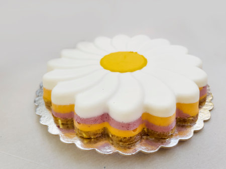 Colorful cakes on a white background. Shallow dof.の写真素材