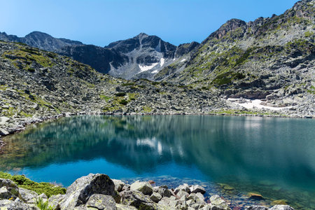Amazing Landscape of The Seven Rila Lakes, Rila Mountain, Bulgariaの写真素材