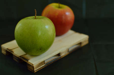 Apples in the foregroundの写真素材